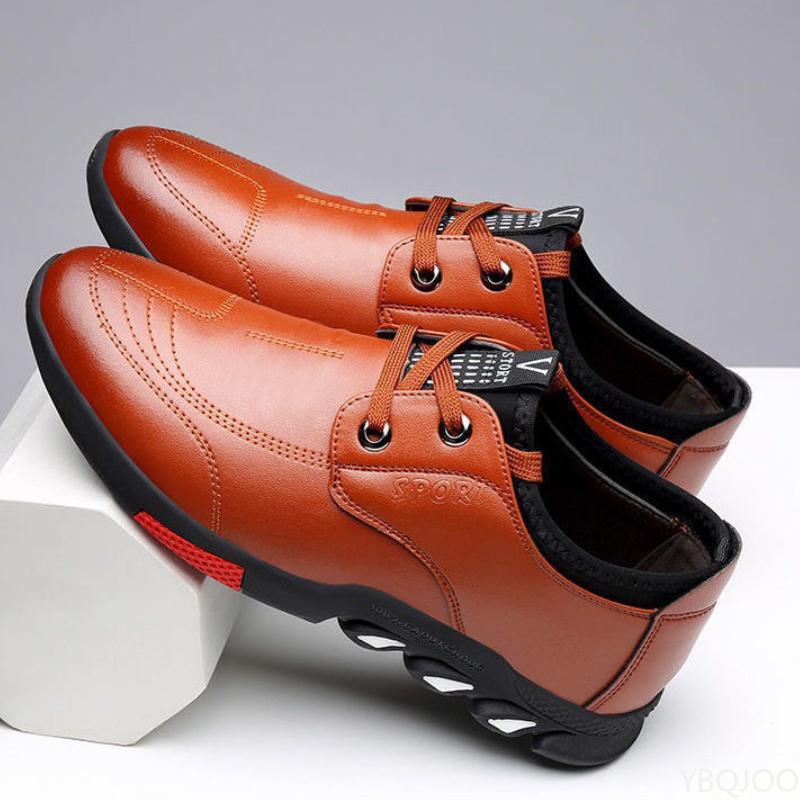 Men's New leather Shoes Fashion Business Work Shoes Casual versatile anti slip Loafers Trendy breathable lightweight flats Homme