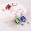 Creative Metal Mini Auto Parts Car Wheel Keychain Body Kit Enthusiast Keyring Accessories Key Ring Chain for Men Woman Gift
