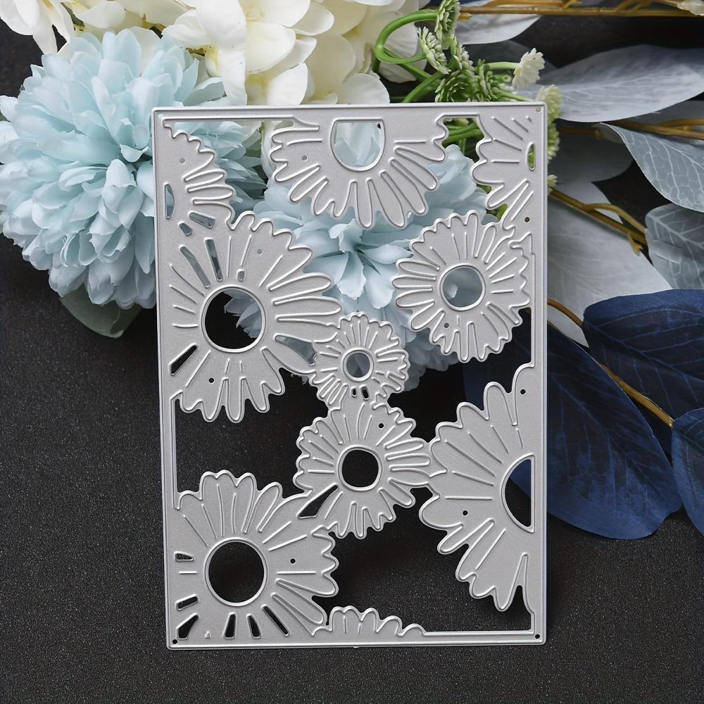 Blumen-Hintergrund-Rahmen, Metall-Stanzformen für Kartenherstellung, Scrapbooking, DIY-Album, Papierhandwerk, gestanzt