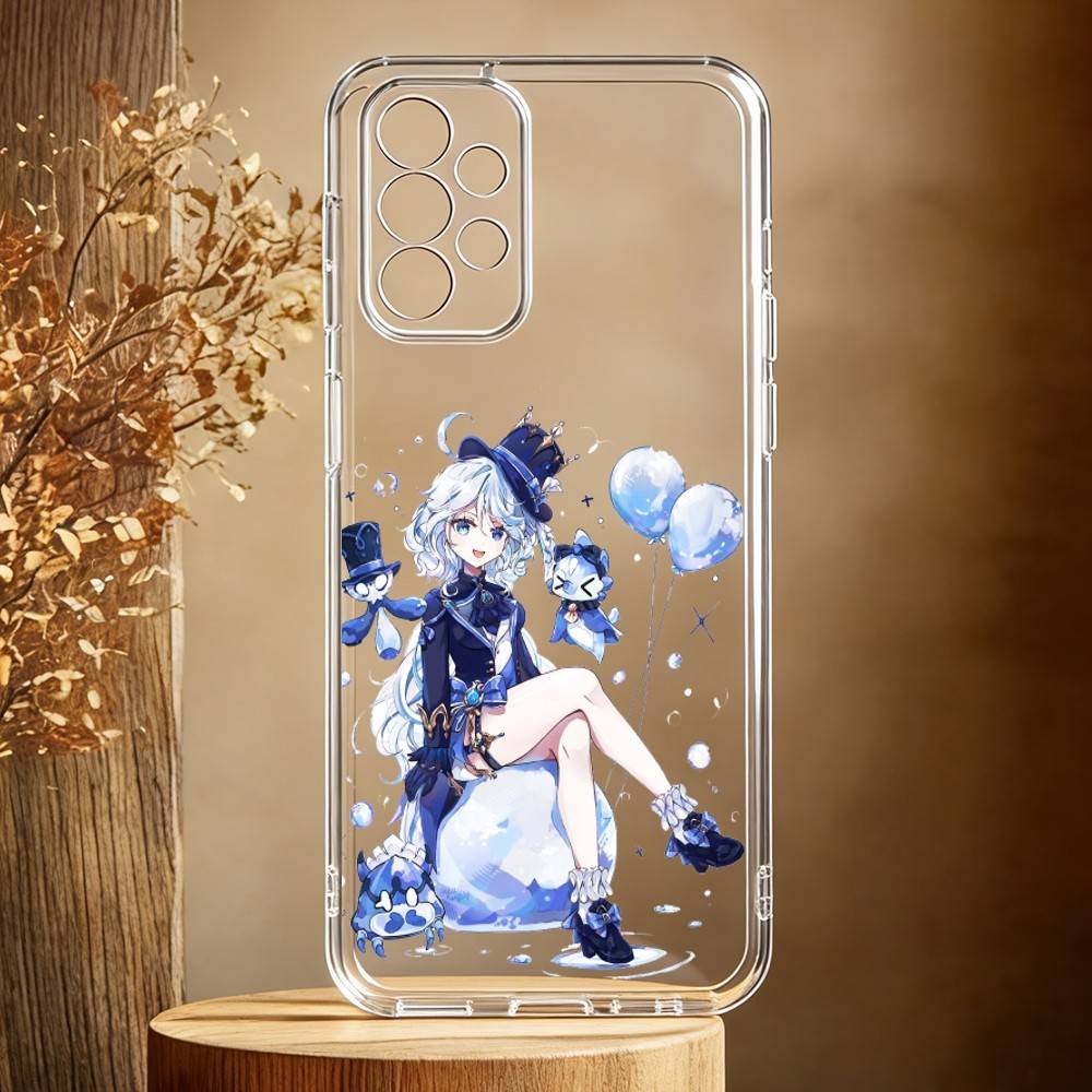 

Genshin Impact F-Furina Phone Case For Samsung Galaxy A71,A70,A52,A51,A40,A30 Transparent Cover Samsung a714g