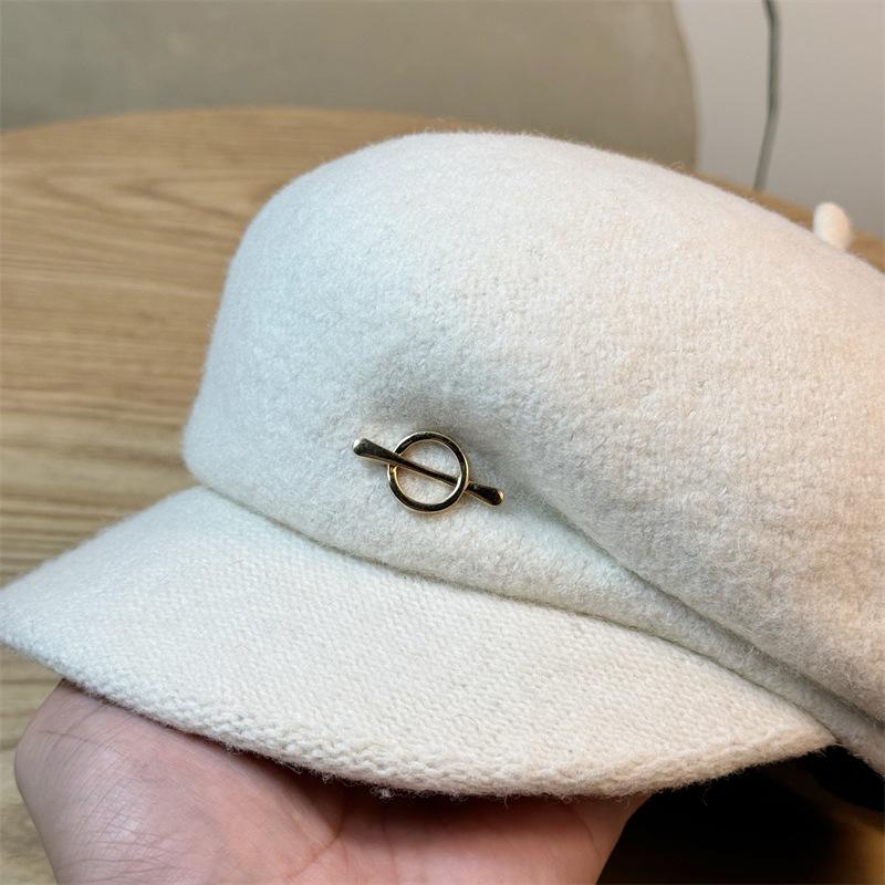Vintage Britisk Caps Beret Høst og Vinter Ny Casual Malerberet