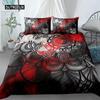 Mandala Duvet Cover Set King Polyester Tie Dye Paisley Quilt Cover Purple Boho Hippie Trippy Floral Exotic Style Bedding Set