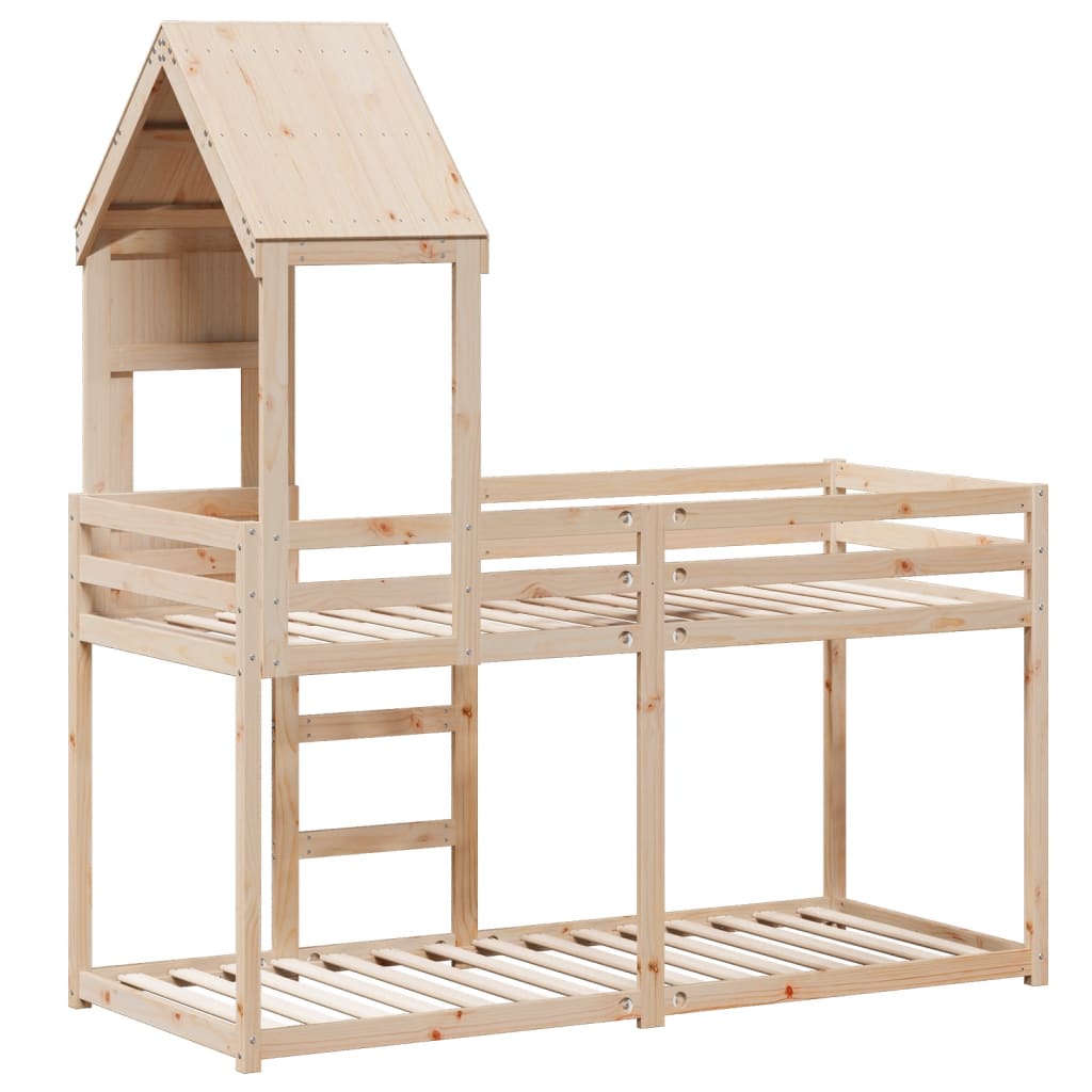 Bunk Bed without Mattress 90x190 cm Solid Pine Wood