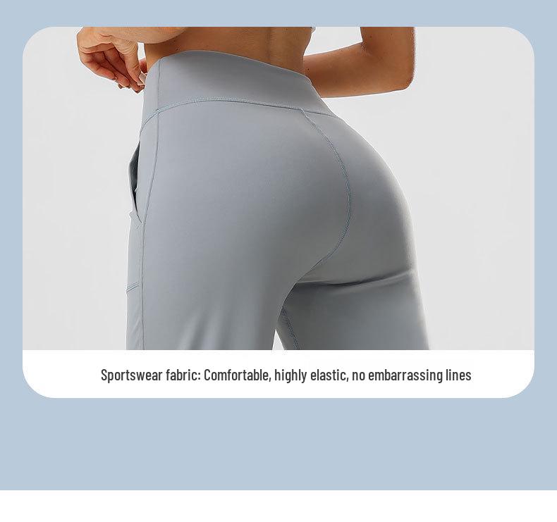 High-Waisted Women's Straight-Leg Yoga Pants for Training and Outdoor Sports