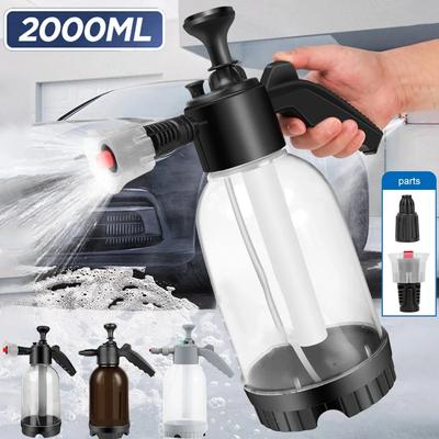 2L Hand Pump Foam Sprayer Pneumatic Washer Foam Snow Foam High Pressure Car Wash Spray Bottle for Car Home Cleaning