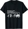 Lustiges Gabelstaplerfahrer Gabelstaplerzertifiziert Retro Vintage T-Shirt S-5XL