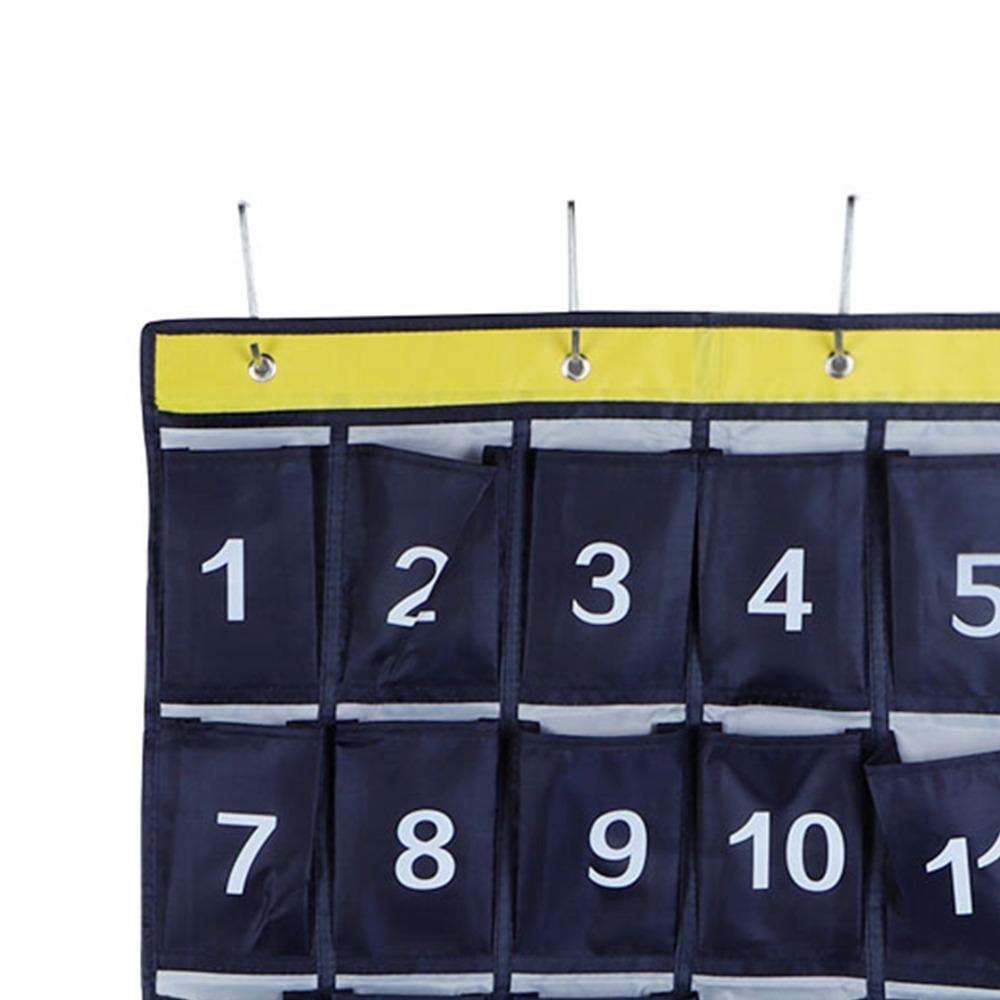 Navy Blue Wall Hanging Storage Bag Durable Phone Holder Hanging Organizer  Classroom