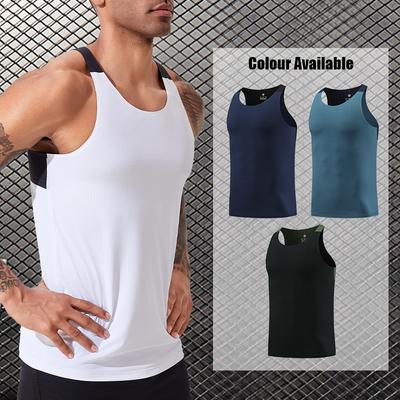 Gilet da Palestra Senza Maniche da Uomo Gilet da Esercizio Bodybuilding Maglietta per Allenamento Muscolare Top da Trekking Outdoor Abbigliamento Sportivo Estivo