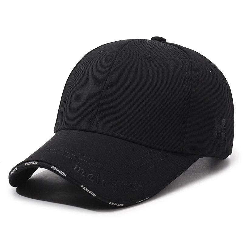 Baseball Hat Men'S Wide Brim Face Small Women'S Hard Top Embroidered Alphabet Cap Outdoor Sun Hat