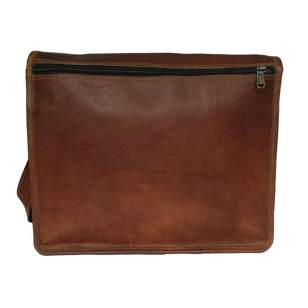New Men's Best Genuine Vintage Leather Messenger Shoulder Laptop Bag Briefcase