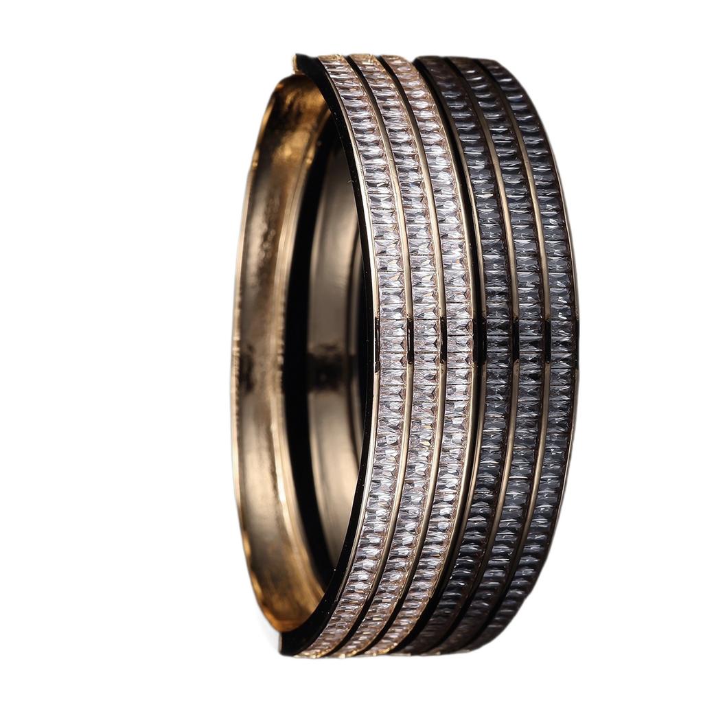 Light Luxury Open-face Women's Fashionable Simple and High-end Zircon Bracelets Couple Style Bracelet