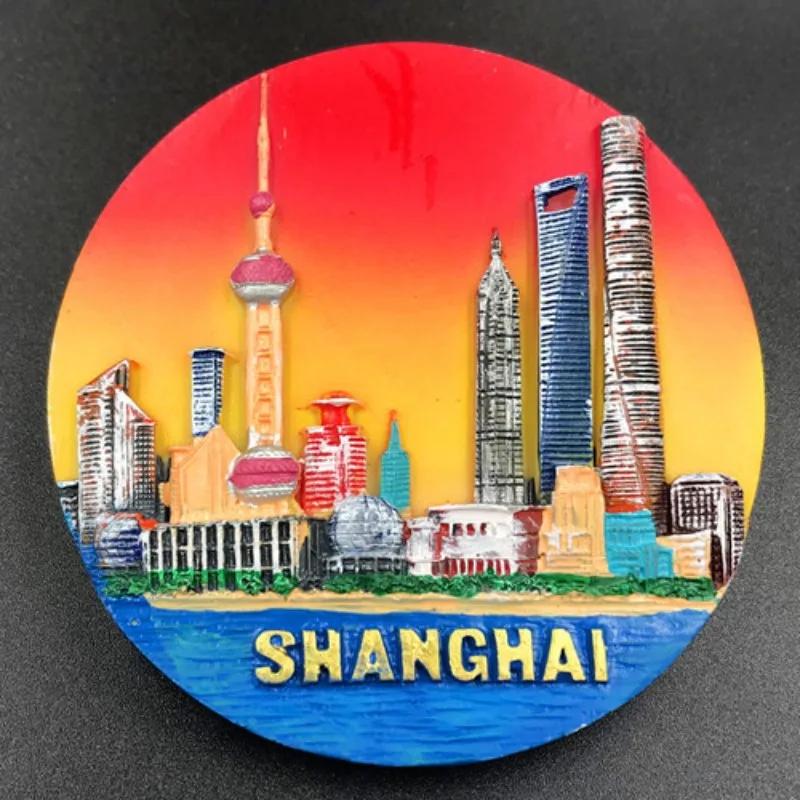 Shanghai Fridge Magnets Beijing Travelling Souvenirs Home Decor China Fridge Stickers Christmas Gifts Message Board Stickers