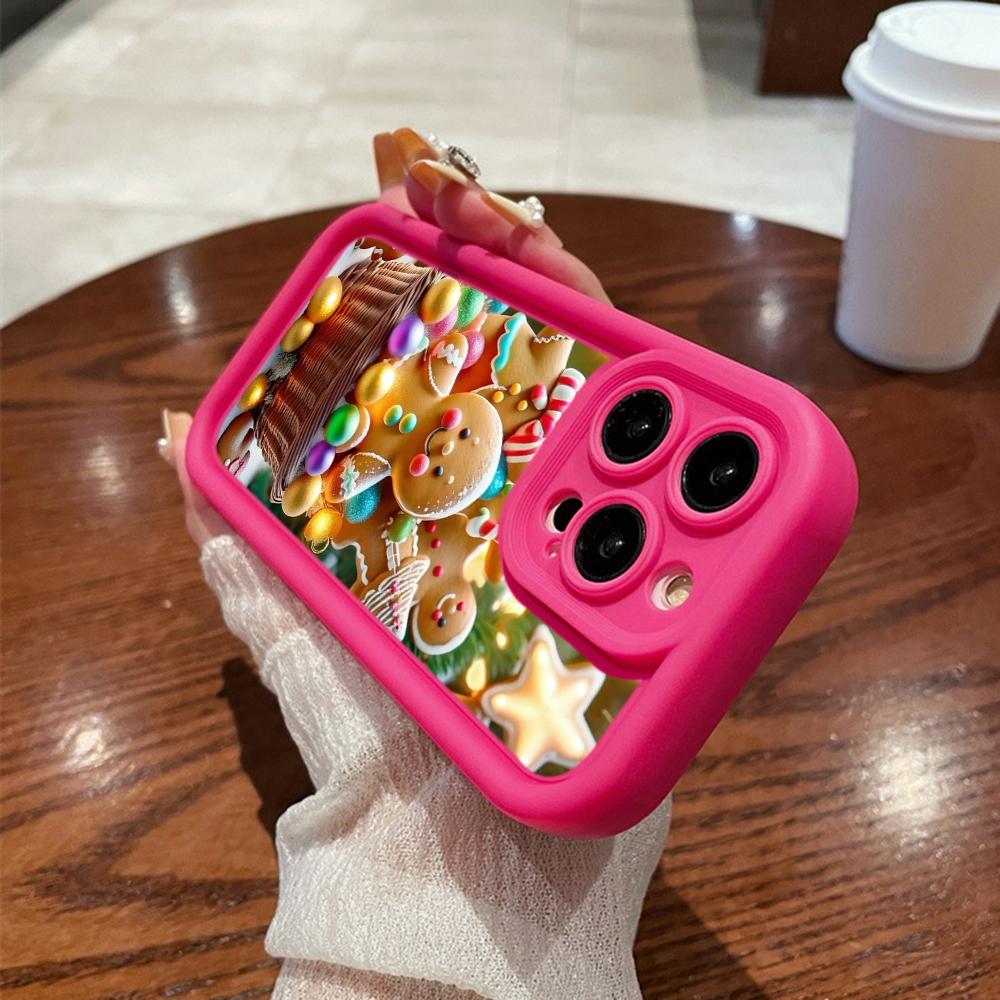 N107 Happy New Year Christmas Art Soft Angel Eyes Phone Cases for iPhone 16 15 14 13 11 Pro Max 8 7 6s Plus 12 Mini XR XS Max SE Shockproof Cover