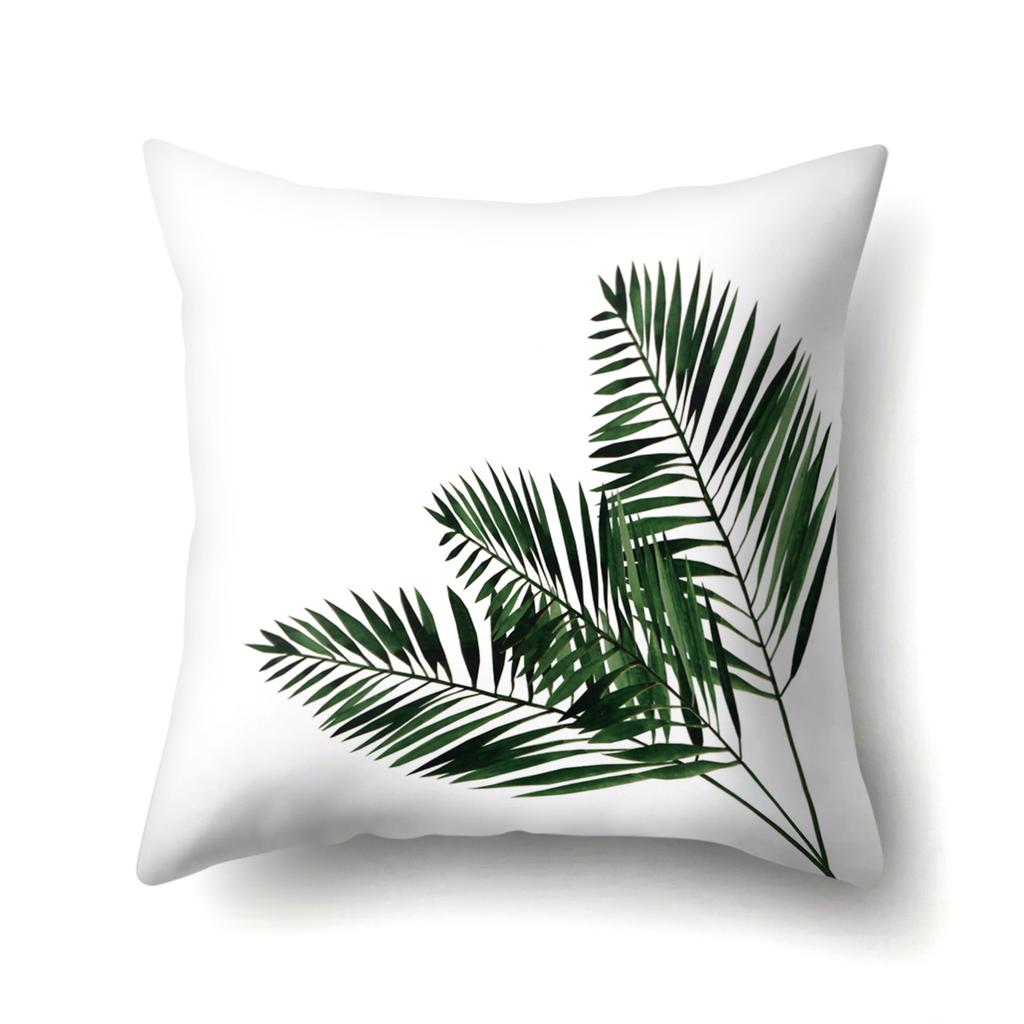 New Small and Fresh Green Leaves Polyester Pillow Case