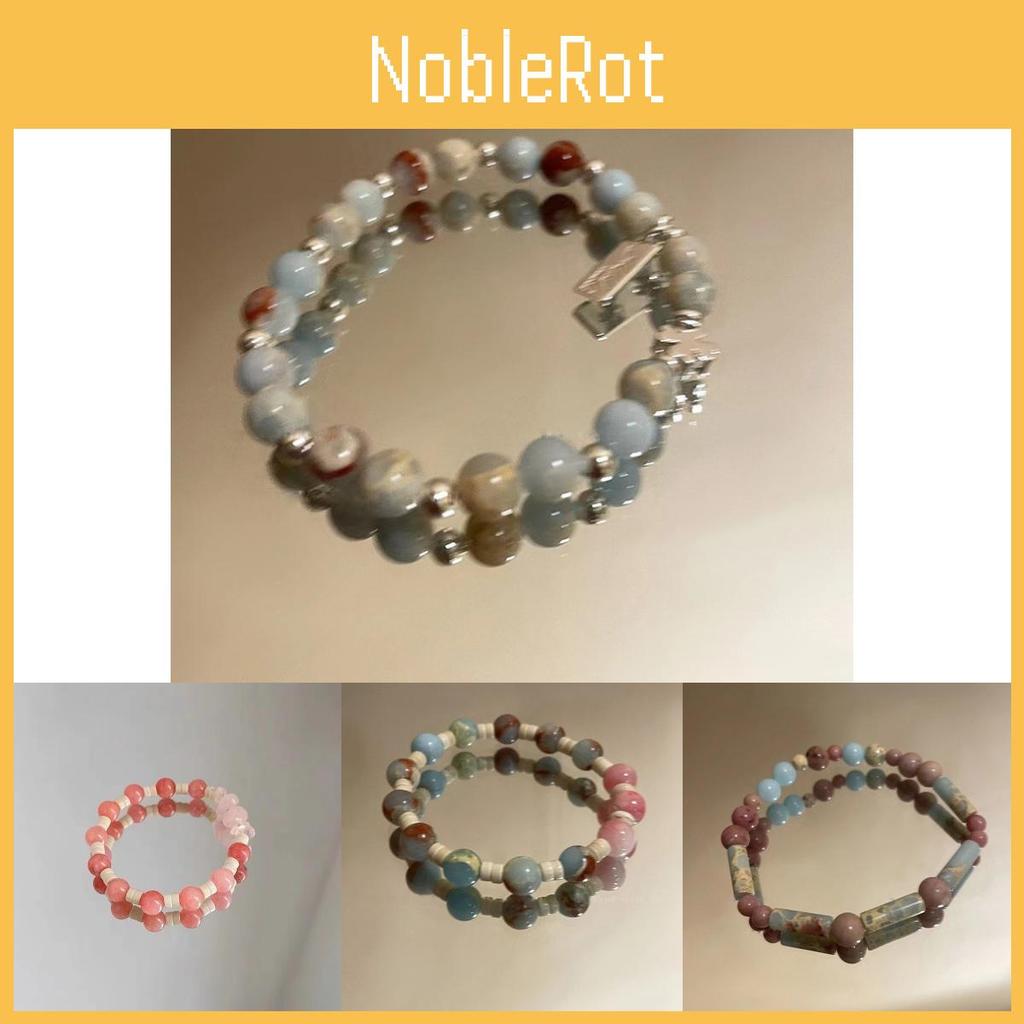 Ethnisches Vintage-Stil Keramikarmband mit Kreuz- und Kugeldesign für Paare