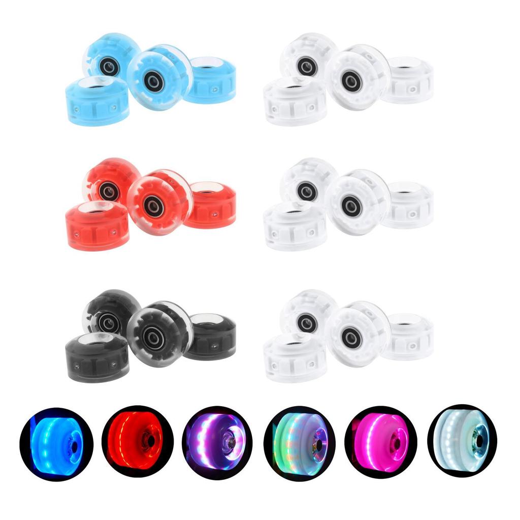 4 Packung Roller Skate Wheels with Bearings for Double Row Skateboard