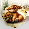 Highland Cow Floral Frame Automatic Umbrella Compact 8-Rib Lightweight Durable Plastic & Iron Travel Essential Fashion Lovers