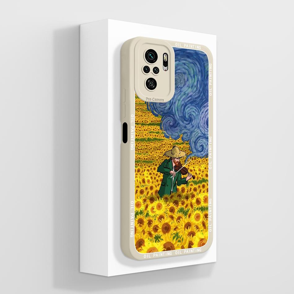 For Redmi Note 10 10T 10S Case Fantasy Color Flowers Phone Shell For Xiaomi Redmi Note10 4G 5G Soft Liquid Silicone Back Covers
