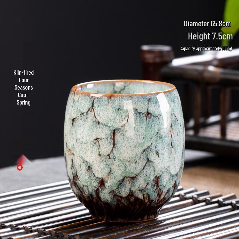 Kiln-fired Tenmoku Ceramic Gongfu Tea Tasting Cup