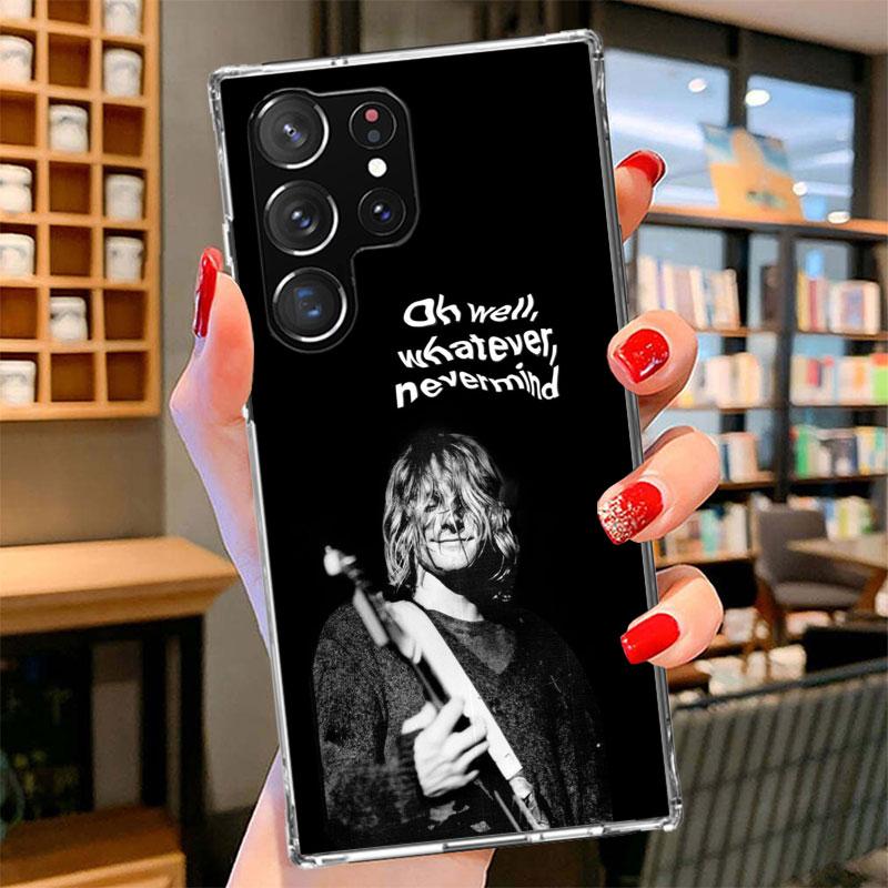 Retro Singer Kurt Cobain Phone Case For Samsung Galaxy S26 S25 Edge S24 Ultra S23 S22 Plus S21 S20 FE Soft Fundas Shell Galaxy S