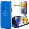 2 Tempered Glasses + Case for Samsung Galaxy M23 5G Blue 360° Protection Anti-Scratch Shockproof Full