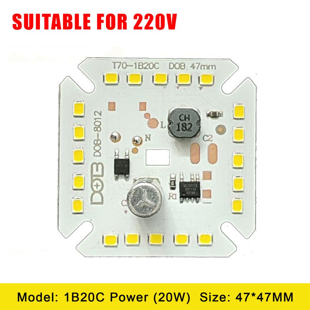 1 יחידה AC220V מודול LED לוח PCB 2835 SMD נורת מנורה שבב COB 3W 5W 7W 9W 12W 15W 18W נורת IC חכמה פנל אור 220V לבן 6000-6500K