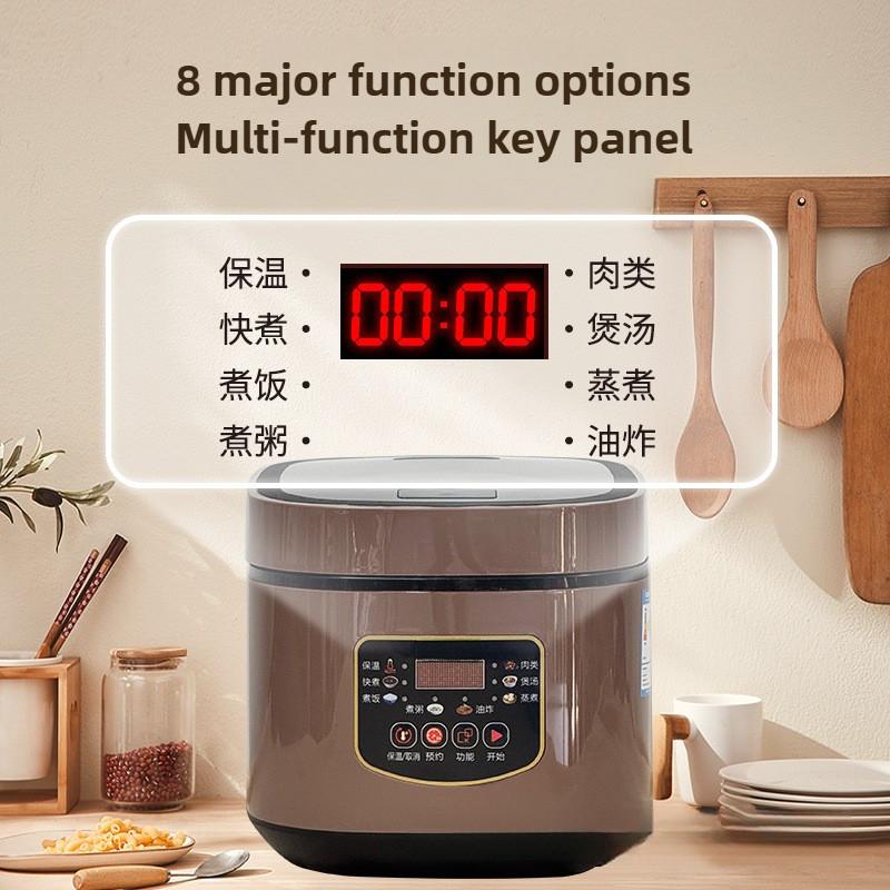 Pentola elettrica da cucina automatica di grande capacità da 5L, cuociriso multifunzionale per uso domestico, cuociriso intelligente