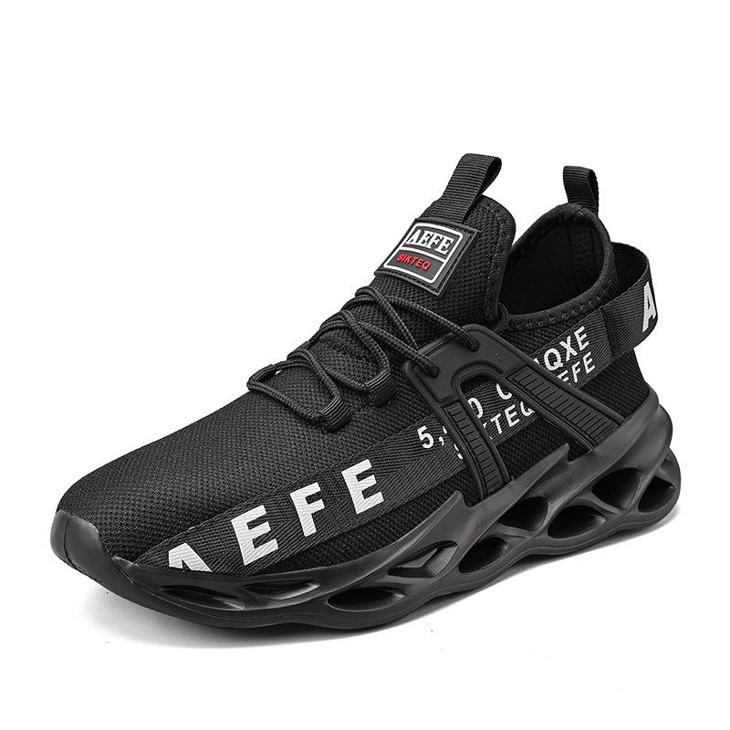 7770 Men's Low-Top Blade Sole Running Shoes - Iridescent Mesh Upper, Large Size, Trendy & Casual for Spring/Summer Jogging