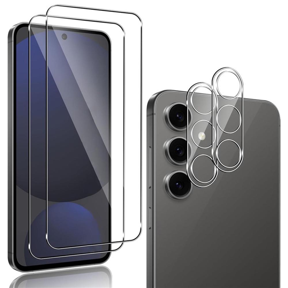 

2Pcs For Samsung Galaxy A17 5G Screen Protector 2.5D Arc Edge High Clarity Tempered Glass Film with Camera Lens Film A