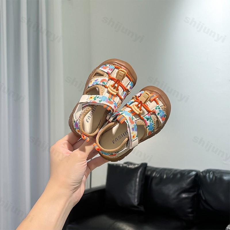 Boys Girls Baby Sandals  Summer Children Outdoor Beach Shoes Flowers Non-slip Fashion Kids Toddler Casual Sports Sandals