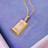 18k Gold-Plated Small Gold Bar Pendant Necklace - Xiaohongshu Recommended Trend
