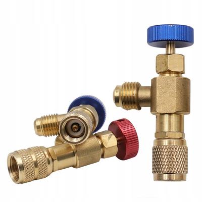 Rosfix Supapă pentru umplerea sistemelor de răcire – Compatibilă cu R32 și R410A | Albastru | Filete de 11mm și 12mm