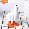Novelty Resin Middle Finger Duck Decor Zakka Style Desktop Mini Sculpture Funny Office Desk Accessory