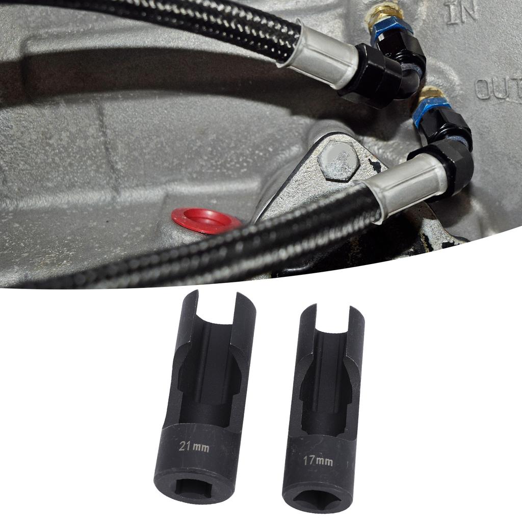 2 Pcs 1Celsius2 Inch Injector Fuel Line Socket Wrench Set Nut Wrench Spanner   Tangsten Steel for Bent Pipes EGT Sensors   Switches