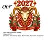 Exotic Style Holiday Decor 2027 New Year Crown Sheep Static Glass Sticker, Reusable PVC Window Electrostatic Decals for Holidays Sticker with Russian