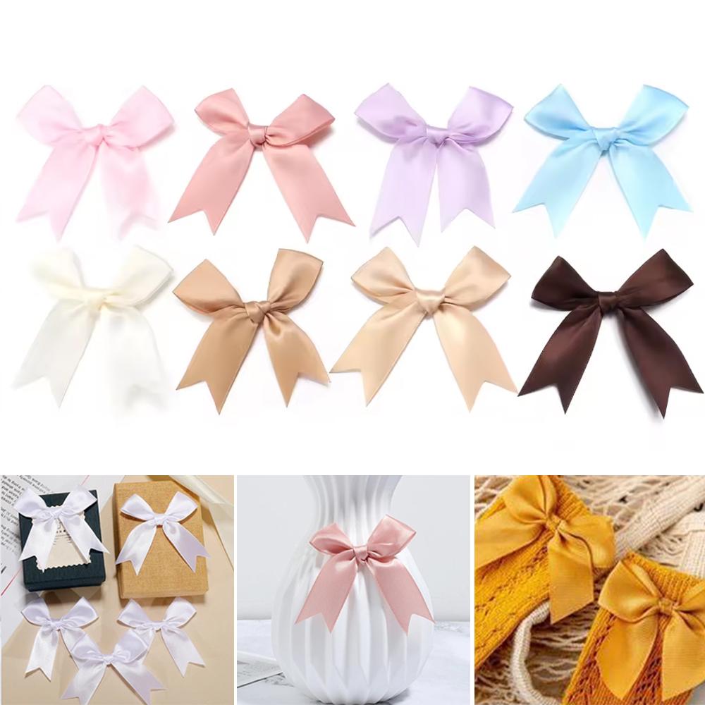 20/50 Stück Band Schleife Bastelschleife Rosa Weiß Blau Floral Geschenkband DIY Weihnachtsfeier Dekoration Strikjes Decoratie Moños Navideños