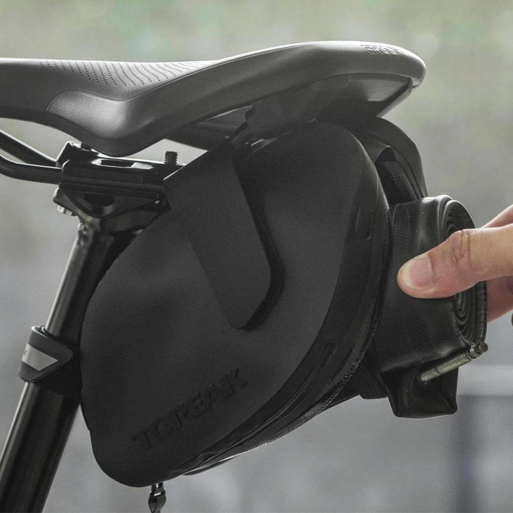TOPEAK Waterproof DynaWedge Strap Large Bicycle Saddlebag, Black