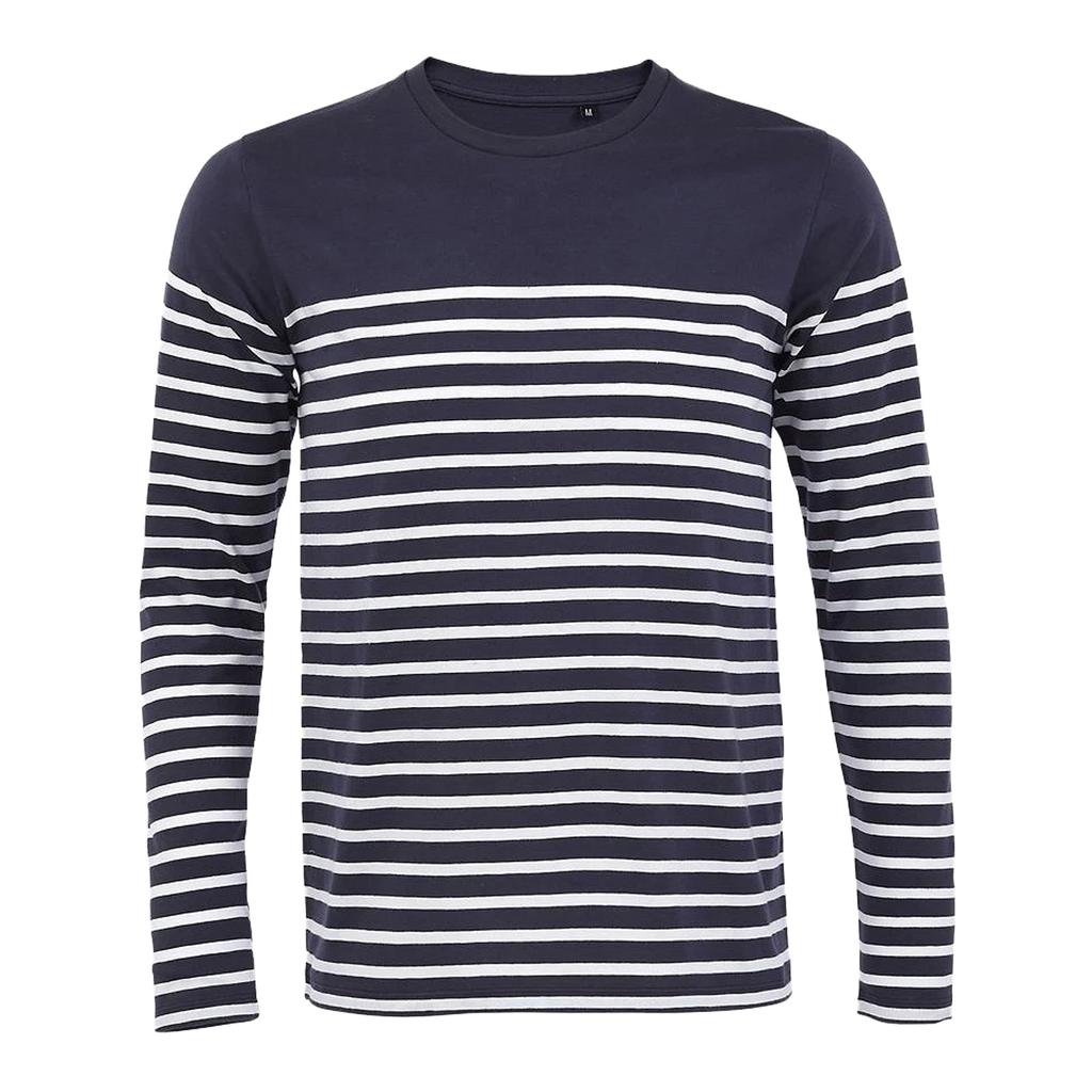 SOLS Men's Matelot Striped Long-Sleeved T-Shirt