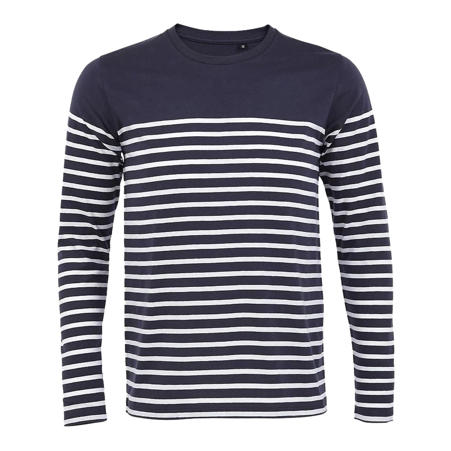 Heren Matelot Gestreept T-shirt met Lange Mouwen XL