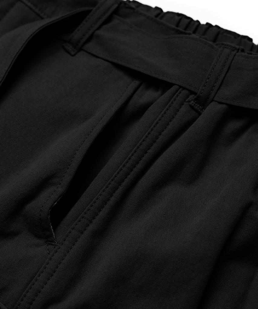 Cotton Bell Padded Cargo Skirt - Black