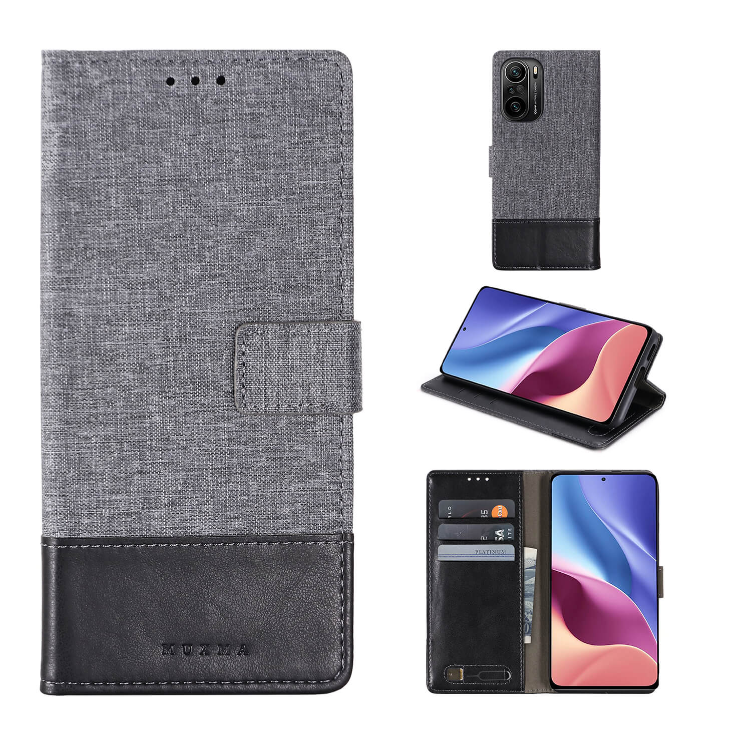 

Для Xiaomi Mi 6/Mi 8 Lite/Redmi Note 8/Redmi Note 4... Для Xiaomi Redmi всех моделей серии Раскладывающаяся подставка-кошелек-кошелек для телефона Кожаный чехол с картой