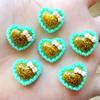 Color 20mm heart-shaped flat back hairpin accessories resin crafts rhinestone  wedding decoration
