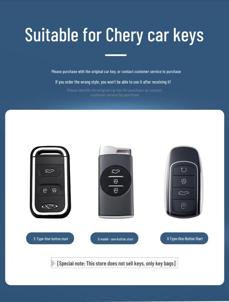 Chery Tiggo 8/5X Key Case - Unisex Car Accessory with Decorative Bag Buckle