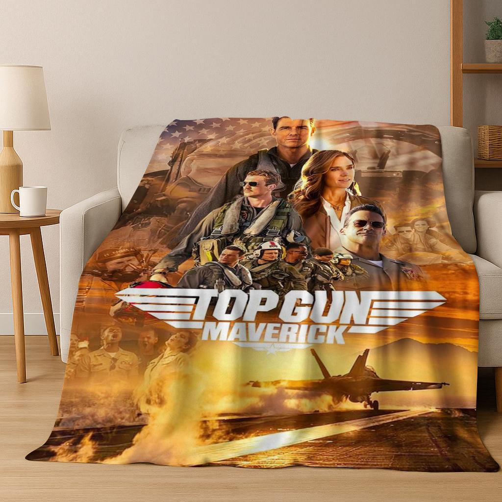 2026 Top Gun Tom Cruise Fighter Sign Art Flannel Blanket,Cozy Soft Throw Blanket for Home Bedroom Bed Sofa Picnic Office Cover