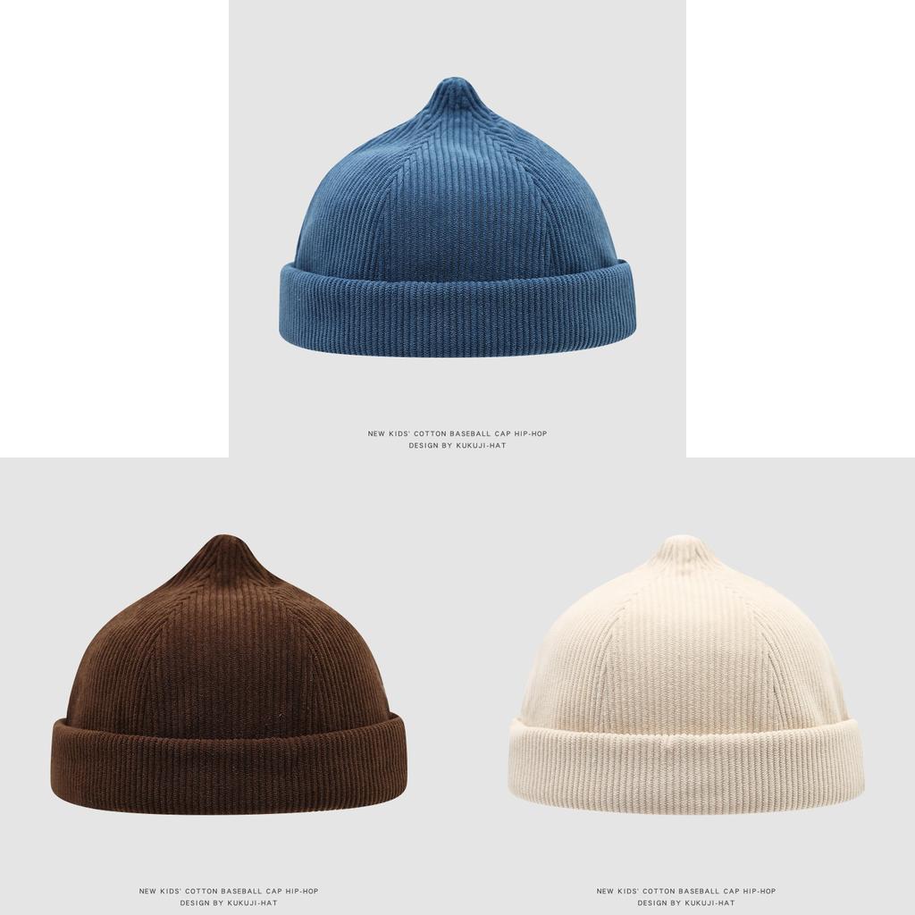 Punk Ethnic Cotton Corduroy Toddler Cap With Breathable Windproof Design For Kids