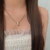 2025 Elegante Zirkonia Wassertropfen Halskette für Damen: Einfache, luxuriöse, vielseitige Schlüsselbein-Kette