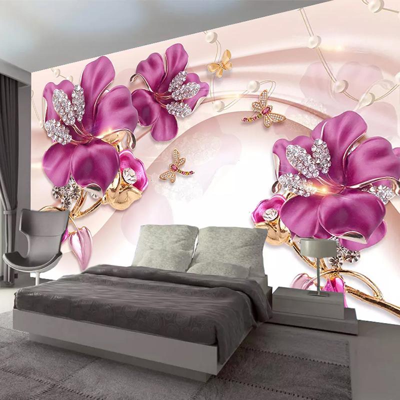 Tapet Mural Personalizat 3D Flori Stereoscopice Bijuterii Camera de Zi Perete de Fundal TV Pictură Decorativă pe Perete Tapet Foto