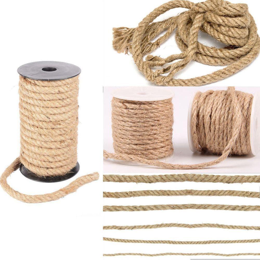 Vintage Twine Thick Shank Party Decor Natural Brown Burlap Jute Rope DIY for Craft Cord String
