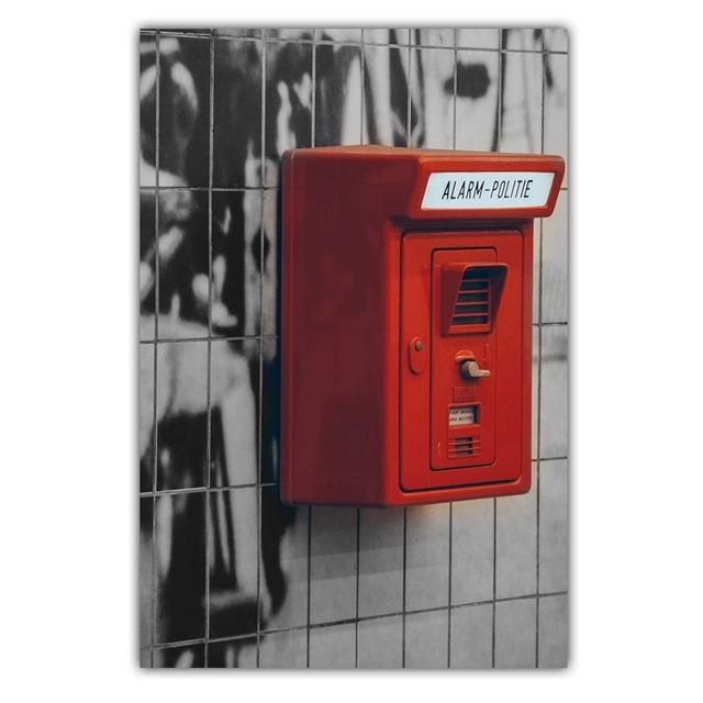 Nordic Style Landscape Street View Canvas Painting Red Still Life Poster Office Wall Painting Living Room Home Decoration Mural No Frame