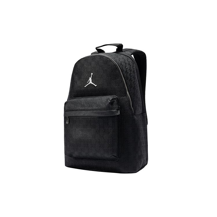 Jordan Série s monogramem 23L Značkové logo Všestranný batoh ze syntetické kůže Unisex batoh Černý JD2523020AD-001